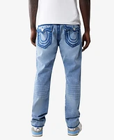 True Religion Men's Ricky Rope Stitch Flap Straight Jeans