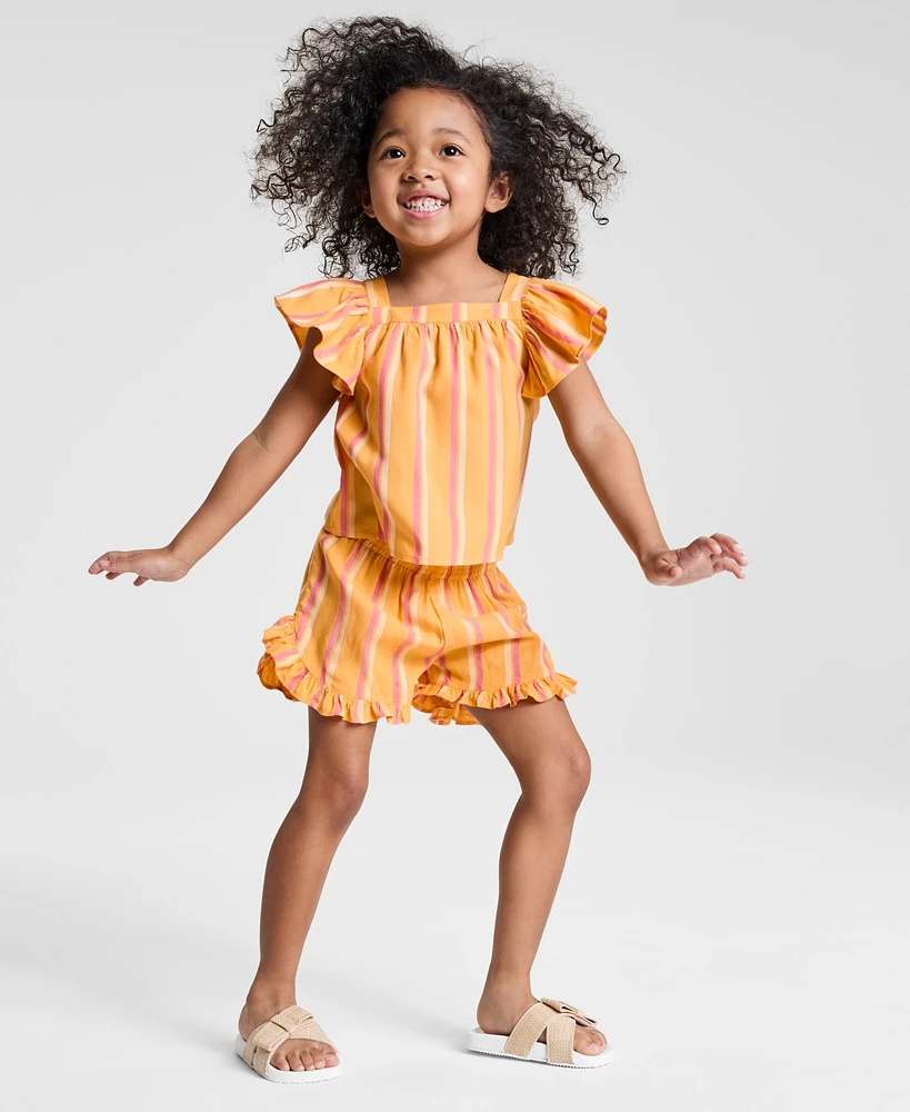 Epic Threads Toddler Girl Stripe Woven Short Set, Exclusively at Macy's