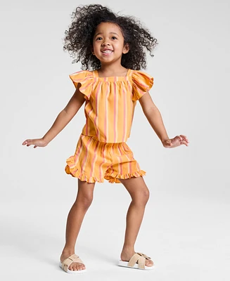 Epic Threads Toddler Girl Stripe Woven Short Set, Exclusively at Macy's