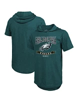 Majestic Threads Men's Midnight Green Philadelphia Eagles Super Bowl Lix Champions Coffin Corner Tri-Blend Hoodie T-Shirt