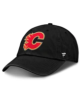 Fanatics Men's Black Calgary Flames Core Fundamental Adjustable Hat