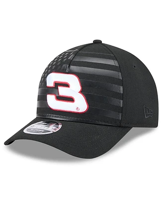 New Era Men's Black Austin Dillon American Flag 9FORTY M-Crown A-Frame Adjustable Hat