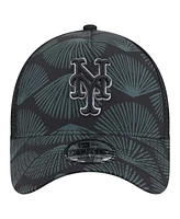 New Era Men's Black New York Mets 9FORTY A-Frame Trucker Adjustable Hat