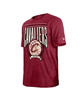 New Era Men's Wine Cleveland Cavaliers Hardwood Classics Oversized Boxy Mineral Wash T-Shirt