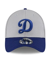 New Era Men's Gray/Royal Los Angeles Dodgers 2025 Batting Practice 39THIRTY Flex Hat