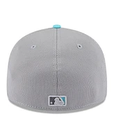 New Era Men's Gray/Aqua Arizona Diamondbacks 2025 Batting Practice Low Profile 59FIFTY Fitted Hat