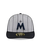 New Era Men's Gray/Navy Minnesota Twins 2025 Batting Practice Low Profile 59FIFTY Fitted Hat