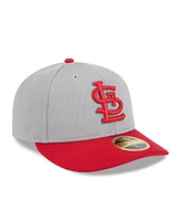 New Era Men's Gray/Red St. Louis Cardinals 2025 Batting Practice Low Profile 59FIFTY Fitted Hat