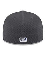 New Era Men's Gray/Royal Los Angeles Dodgers 2025 Batting Practice 59FIFTY Fitted Hat