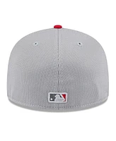 New Era Men's Gray/Red Philadelphia Phillies 2025 Batting Practice 59FIFTY Fitted Hat