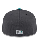 New Era Men's Gray/Aqua Seattle Mariners 2025 Batting Practice 59FIFTY Fitted Hat