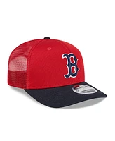 New Era Men's Red/Navy Boston Red Sox 2025 Batting Practice 9SEVENTY Stretch-Snap Trucker Hat