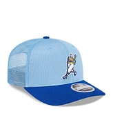 New Era Men's Light Blue/Royal Milwaukee Brewers 2025 Batting Practice 9SEVENTY Stretch-Snap Trucker Hat