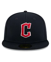 New Era Men's Navy Cleveland Guardians 2025 Mlb Clubhouse 59FIFTY Fitted Hat