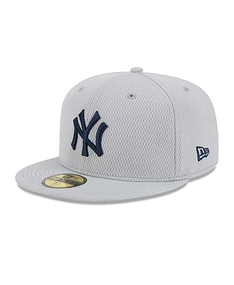 New Era Men's Gray York Yankees 2025 Mlb Clubhouse 59FIFTY Fitted Hat