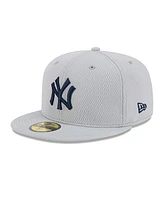 New Era Men's Gray York Yankees 2025 Mlb Clubhouse 59FIFTY Fitted Hat