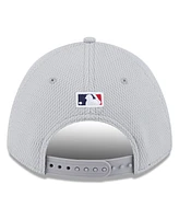 New Era Men's Gray Philadelphia Phillies 2025 Mlb Clubhouse 9FORTY M-Crown Adjustable Hat