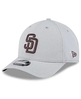 New Era Men's Gray San Diego Padres 2025 Mlb Clubhouse 9FORTY M-Crown Adjustable Hat