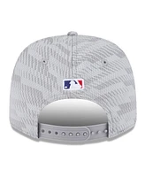 New Era Men's Gray Los Angeles Dodgers 2025 Mlb Clubhouse 9SEVENTY Stretch-Snap Hat