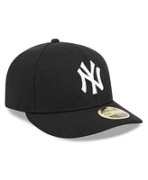 New Era Men's Black York Yankees 2025 Mlb Clubhouse Low Profile 59FIFTY Fitted Hat