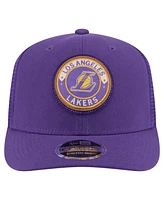 New Era Men's Purple Los Angeles Lakers Victory Grove Circle Patch 9SEVENTY Adjustable Hat