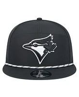 New Era Men's Black Toronto Blue Jays Laser Cut 9FIFTY Snapback Hat