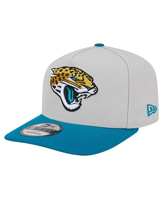 New Era Men's Stone Jacksonville Jaguars Decent 9FIFTY A-Frame Snapback Hat