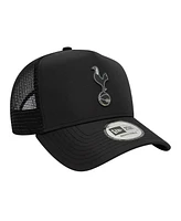 New Era Men's Black Tottenham Hotspur Iridescent Trucker Adjustable Hat