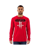 New Era Men's Red Houston Rockets 2024/25 City Edition Long Sleeve T-Shirt