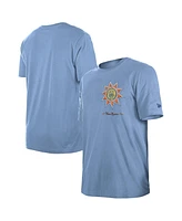 New Era Men's Light Blue San Antonio Spurs 2024/25 City Edition Chenille Heavyweight T-Shirt