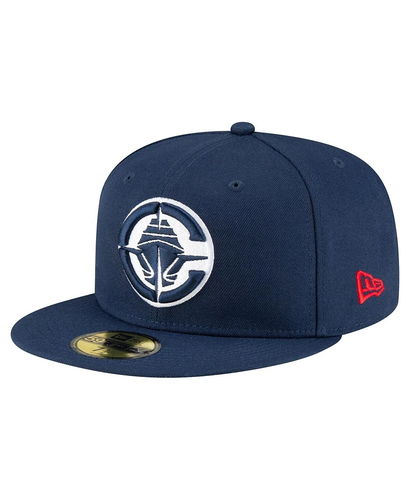 New Era Men's Navy La Clippers 59FIFTY Fitted Hat