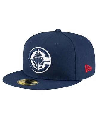 New Era Men's Navy La Clippers 59FIFTY Fitted Hat