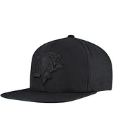 Mitchell & Ness Men's Black Pittsburgh Penguins Soul Strike Cultivated-Pearl Tonal Snapback Hat