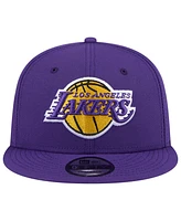 New Era Men's Purple Los Angeles Lakers Injection State Outline 9FIFTY Snapback Hat