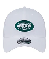 New Era Men's White York Jets Throwback 39THIRTY Flex Hat