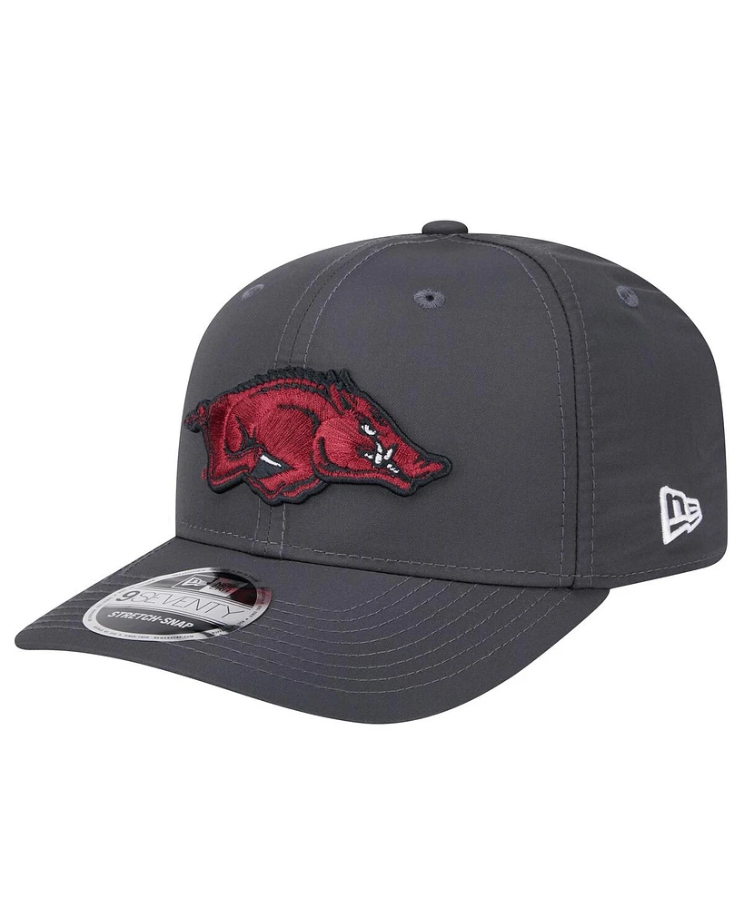 New Era Men's Charcoal Arkansas Razorbacks 9SEVENTY Stretch-Snap Hat