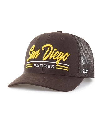 '47 Brand Men's Brown San Diego Padres Garner Trucker Adjustable Hat