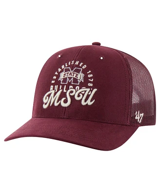 '47 Brand Men's Maroon Mississippi State Bulldogs Pitstop Trucker Adjustable Hat