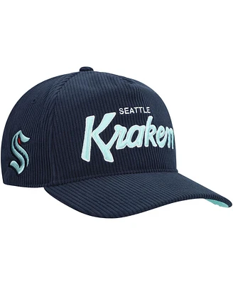 '47 Brand Men's Navy Seattle Kraken Crosstown Corduroy Hitch Adjustable Hat