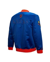 Mitchell & Ness Men's Blue New York Knicks Hardwood Classics Team Og 3.0 Lightweight Satin Full-Snap Jacket