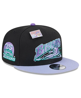 New Era Men's Black/Purple Buffalo Bisons Grape Big League Chew Flavor Pack 9FIFTY Snapback Hat