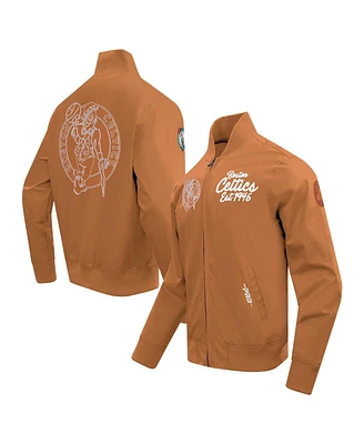 Pro Standard Men's Brown Boston Celtics Paint The City Full-Zip Jacket