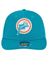 New Era Men's Aqua Miami Dolphins Main Low Profile 9FIFTY Snapback Hat