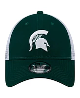 New Era Men's Green Michigan State Spartans Trucker 9FORTY Adjustable Hat