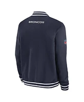 Nike Men's Navy Denver Broncos Coach Full-Zip Bomber Jacket