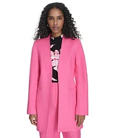 Calvin Klein Women's Open-Front Linen-Blend Blazer