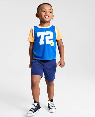 Epic Threads Toddler Boys Mesh Tank Top, T-Shirt & Shorts, 3 Piece Set, Exclusively at Macy's