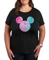 Hybrid Apparel Trendy Plus Disney Mickey Head Fill Graphic Crew Neck T-Shirt