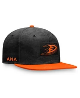 Fanatics Men's Black/Orange Anaheim Ducks Authentic Pro Rink Snapback Hat