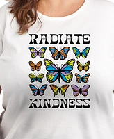 Hybrid Apparel Trendy Plus Radiate Kindess Graphic Crew Neck T-Shirt